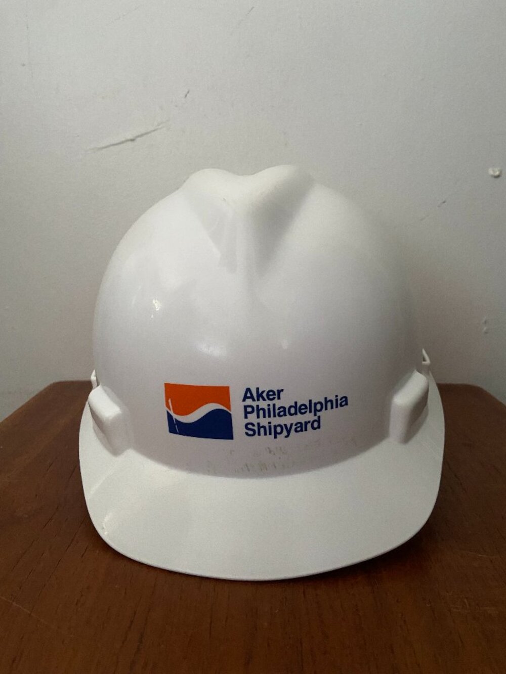 Vintage Aker Philadelphia Shipyard MSA Suspension Construction Hard Hat RARE